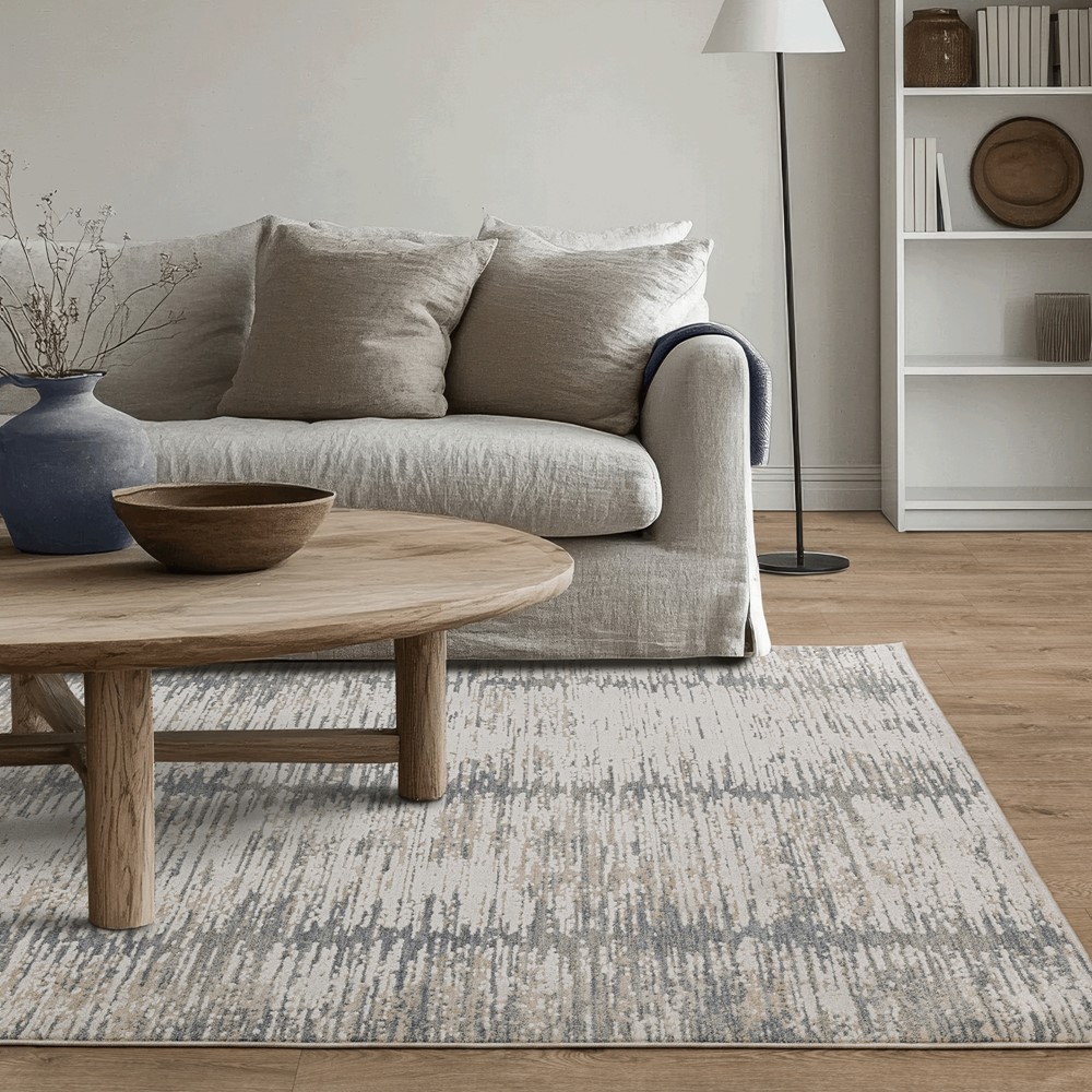 Anders Modern AN15 Boho Shimmer Rugs in Blue